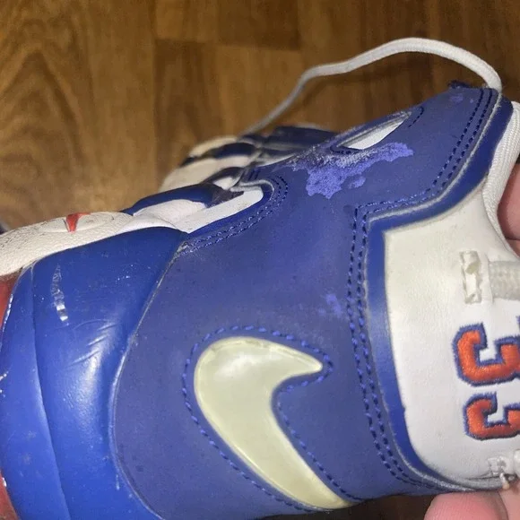 Nike Air More Uptempo Knicks 33 Blue White Orange Men's Size 8 Shoes 921948-101